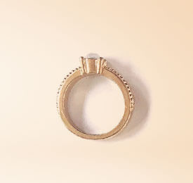 Yellow Gold And Dimond Ring