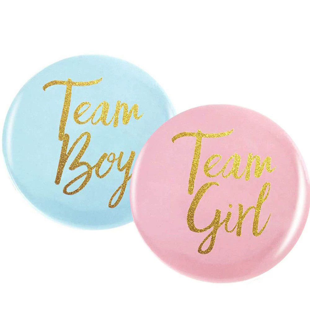 Wholesale best selling Team Boy Team Girl Button Pins for Baby Shower Party Supplies - Image 2