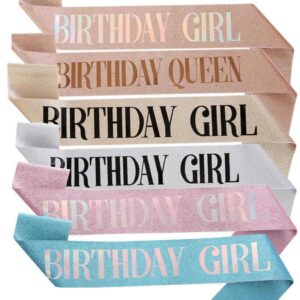 Best selling Gold foil letter happy birthday sash glitter birthday girl birthday queen sash for Women's party gift