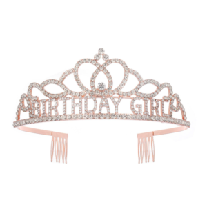 Best selling Rose gold birthday girl tiara crown for girl or queen's birthday party gift