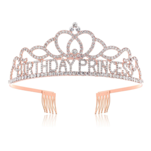 Best selling Rose gold birthday Princess tiara crown for girl or queen's birthday party gift