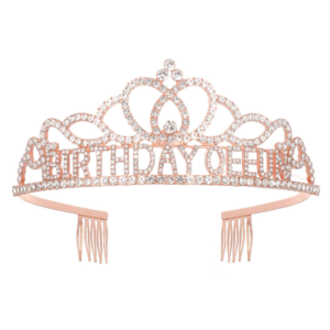 Best selling Rose gold birthday queen tiara crown for girl or queen's birthday party gift