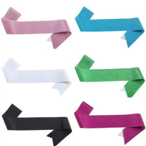 DIY custom blank glitter sash OEM Your Font glitter plain sash for birthday/baby shower/bachelorette/retirement/bride to be party supplies