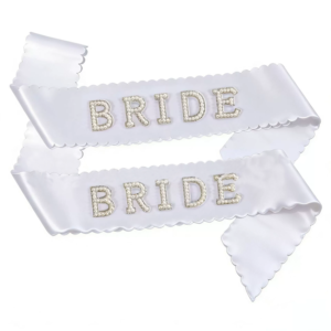 Wholesale Pearl Crystal Bride sash for bachelorette party decorations