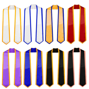 High/college school graduation sash stoles 72inches Adult graduation double layer stoles